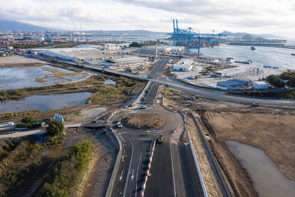 El Puerto de Algeciras habilita una conexión provisional entre los accesos Norte y Sur tras las inundaciones