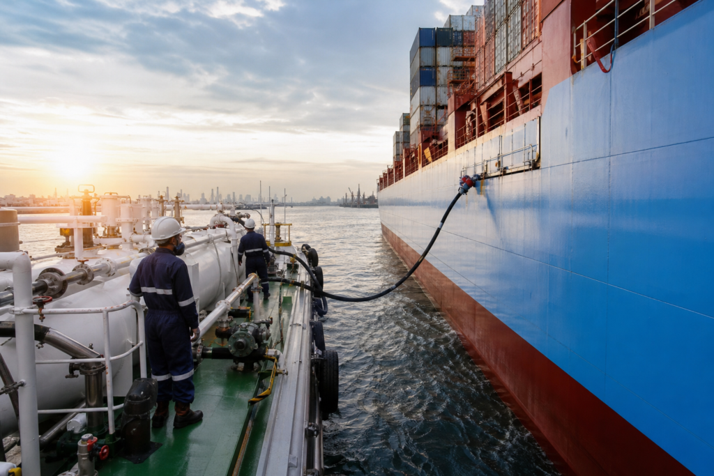 Maersk completa en Singapur el mayor bunkering de bioetanol del mundo en un portacontenedores dual-fuel