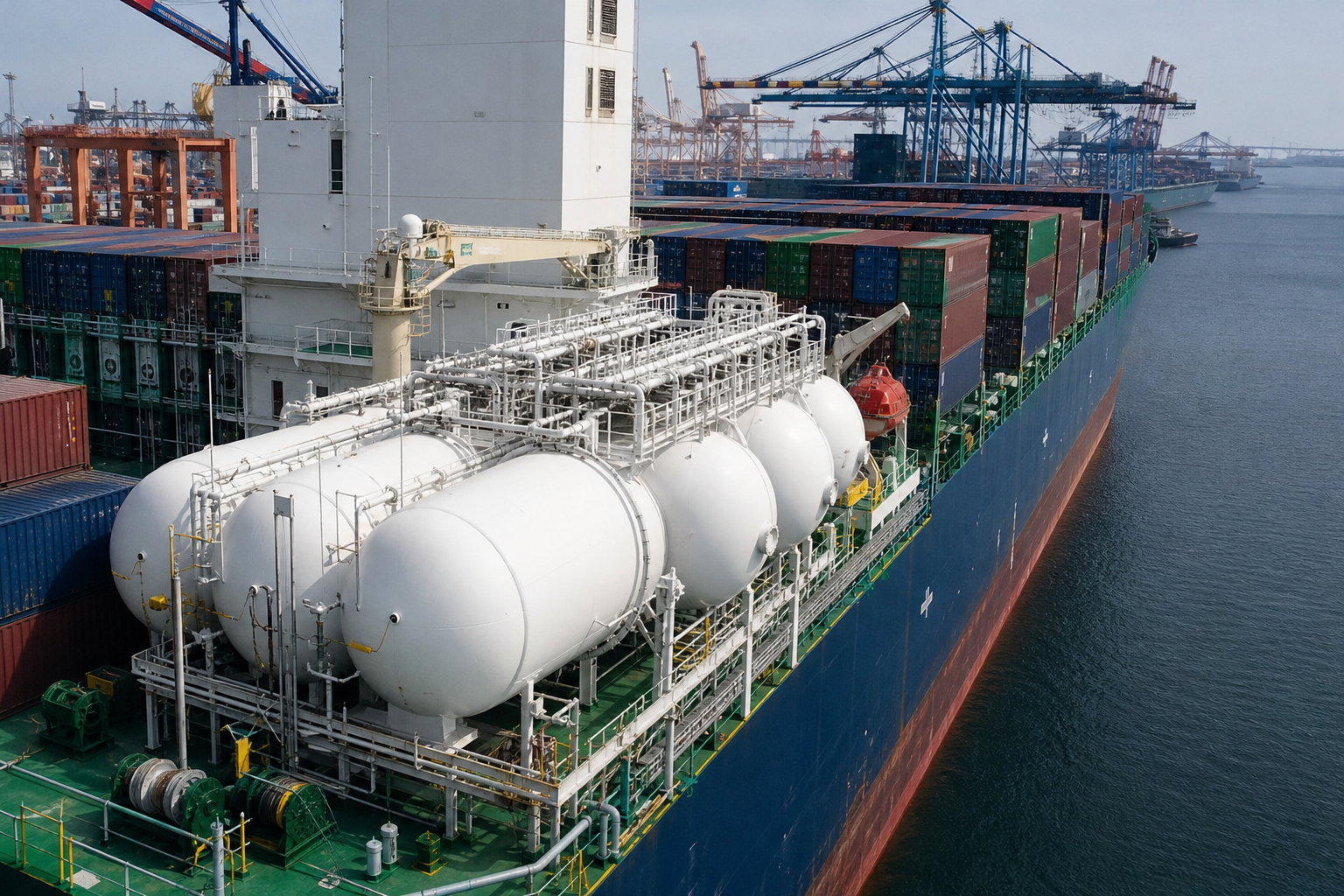 Imagen relacionada con HMM encarga ocho portacontenedores de 13.000 TEU a HD Hyundai con propulsión dual a GNL