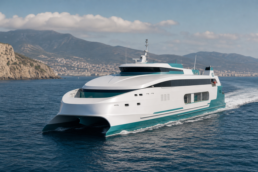Baleària avanza con su primer ferry eléctrico para la línea Tarifa-Tánger, prevista para 2027